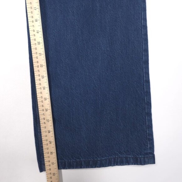 NWOT Abercrombie & Fitch Women’s Wide Leg Jeans Pleats Cotton Blend Size 32/14 L - Picture 7 of 12